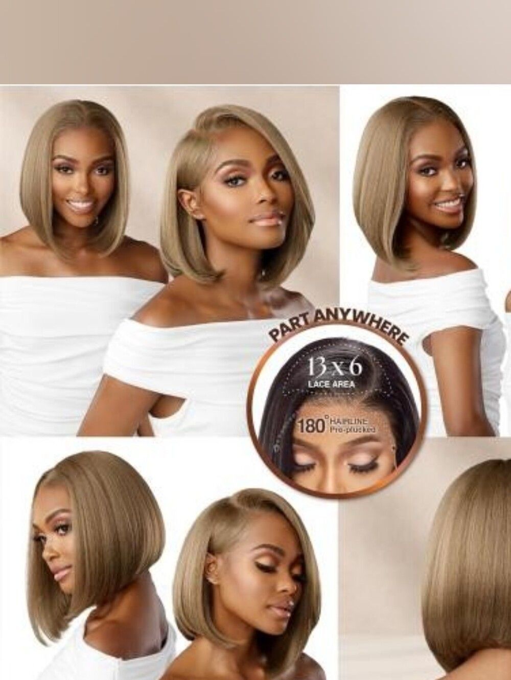Sensationnel HD Lace Front Wig Glueless BareLace 13X6 Unit 3 - Light Ash Brown - Picture 4 of 6